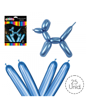 GLOBO CHROME FIGURA AZUL R12 SET25U /100