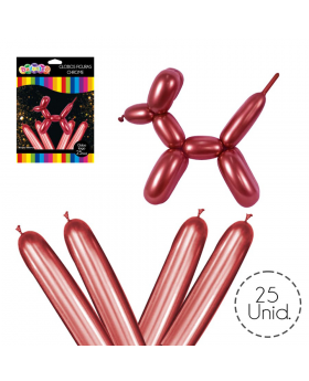 GLOBO CHROME FIGURA ROJO R12 SET25U /100