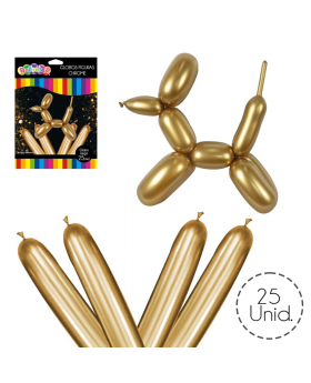 GLOBO CROME FIGURA GOLD SET25U /100