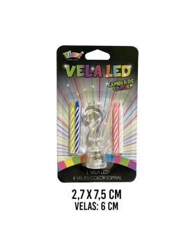 PORTAVELA LED SIGNO ? SET 4 VELAS /72