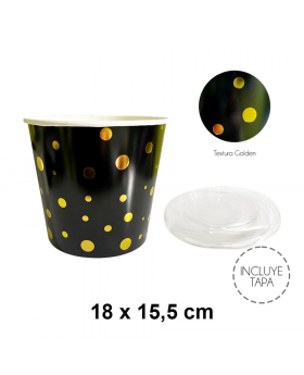 BALDE CARTON CON TAPA NEGRO FOIL GOLD /300
