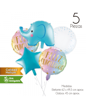 KIT GLOBO FOIL ELEFANT BOY/300
