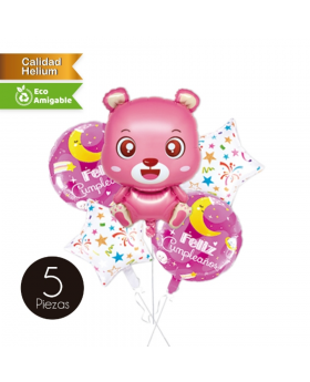 KIT GLOBO FOIL OSITO GIRL/300