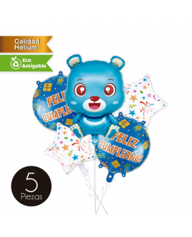 GLOBO FOIL OSITO BOY KIT5P /300