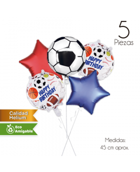 GLOBO FOIL FUTBOL KIT5P /200