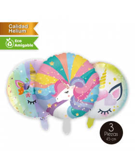 GLOBO FOIL UNICORN KIT3P /300