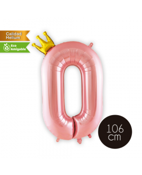 GLOBO HELIO NUMERO 0 PRINCESS 106CM /300