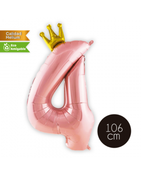 GLOBO HELIO NUMERO 4 PRINCESS 106CM /300