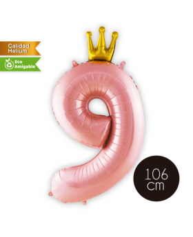 GLOBO HELIO NUMERO 9 PRINCESS 106CM /300