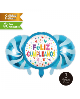 GLOBO ALLOY CUMPLEAÑOS LOLLY BOY 45 CM SET3U /300