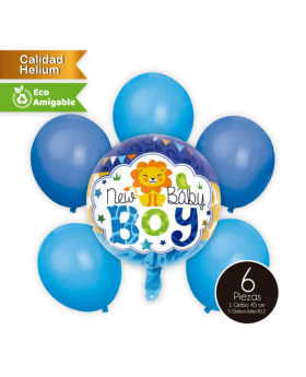 GLOBOS BOUQUET ALLOY LATEX BOY KIT6P /300