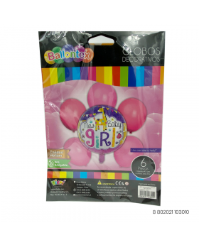 GLOBOS BOUQUET ALLOY LATEX GIRL KIT6P /300