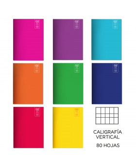 CUADERNO COLLEGE CALIGRAFIA VERTICAL 80H COLOR /80