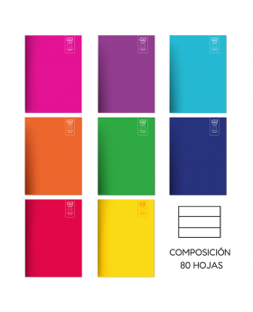 CUADERNO COLLEGE COMPOSICION 80H COLORES /80