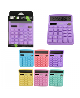 CALCULADORA DE ESCRITORIO COLORES PASTEL /96