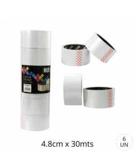 CINTA EMBALAJE 48MMx30M SET6U /16