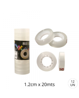 CINTA ADHESIVA CORE 12MMx20M SET12U /60