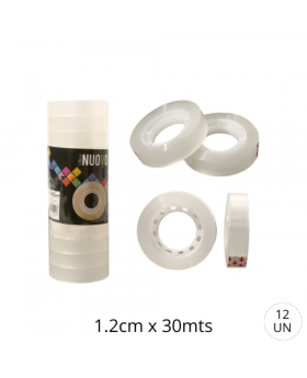 CINTA ADHESIVA CORE 12MMx30M SET12U /60