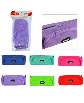 ESTUCHE ESCOLAR DOBLE CIERRE 20CM COLORES /120