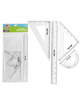 REGLAS GEOMETRICAS 30CM KIT4P /288
