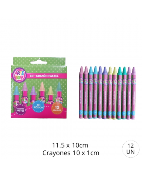 CRAYON PASTEL 6 COLORES/12U /240