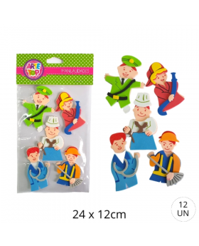 GOMA EVA STICKERS FIGURAS PROFESIONES /300