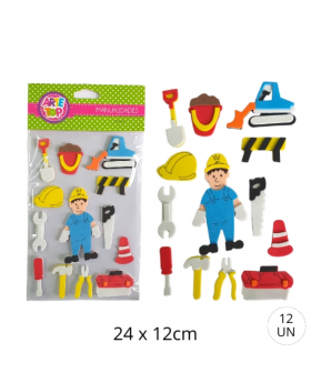 GOMA EVA STICKERS FIGURAS CONSTRUCTOR /300