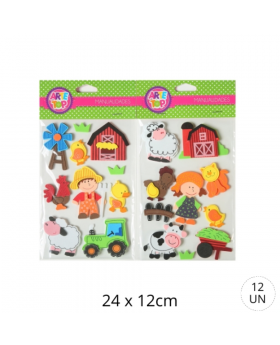 GOMA EVA STICKERS FIGURAS GRANJERO /300