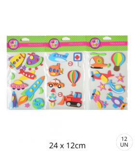 GOMA EVA STICKERS FIGURAS AIR MIX /300