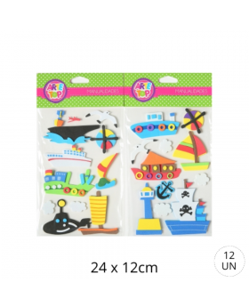 GOMA EVA STICKERS FIGURAS MUNDO MARINO /300