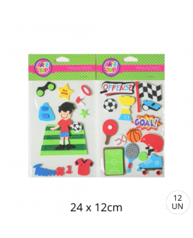 GOMA EVA STICKERS FIGURAS DEPORTES /300