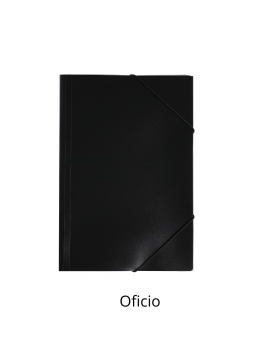 CARPETA ELASTICO PLASTICO OFICIO NEGRO /144