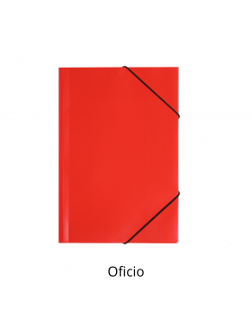 CARPETA ELASTICO PLASTICO OFICIO ROJO /144