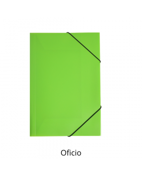 CARPETA ELASTICO PLASTICO OFICIO PISTACHO /144
