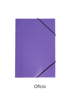 CARPETA ELASTICO PLASTICO OFICIO LILA /144