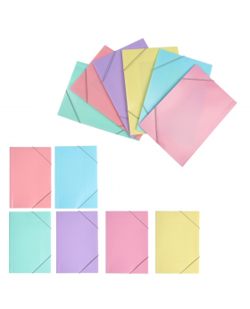 CARPETA ELASTICO PLASTICO OFICIO PASTEL /144