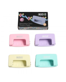 PERFORADORA METALICA 10H 10x5.5CM PASTEL /120