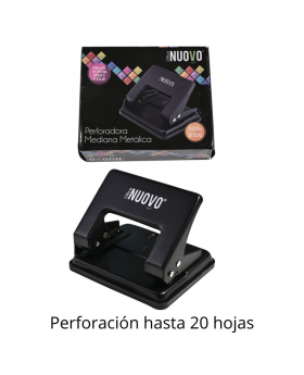 PERFORADORA METALICA 20H 11x6CM NEGRO /60