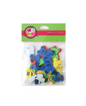 GOMA EVA FIGURAS CON DIBUJO OSITOS /240