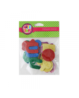 GOMA EVA GLITTER FIGURAS LETRAS /240