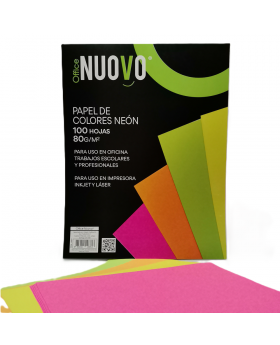 RESMA CARTA COLORES NEON 80G 100H /50