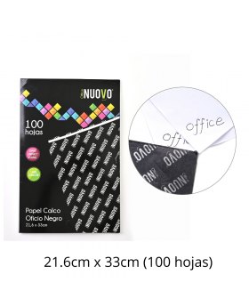 PAPEL CALCO OFICIO NEGRO 100H /100