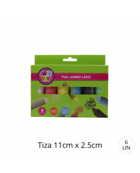 TIZAS JUMBO LAPIZ 6 COLORES /72
