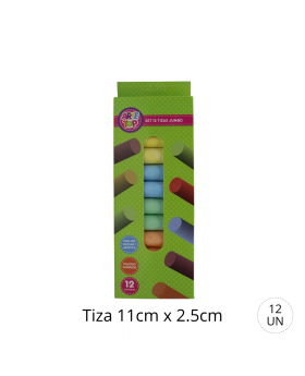 TIZAS JUMBO 12 COLORES /48