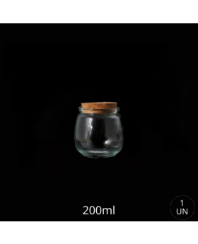 FRASCO VIDRIO CANDY NICE TAPA CORCHO 200ML /105