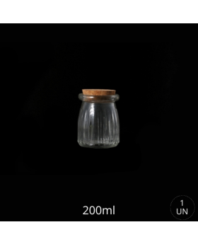 FRASCO VIDRIO CANDY LINES TAPA CORCHO 100ML /120