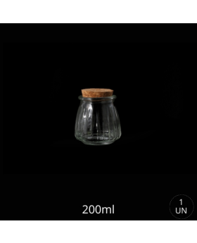 FRASCO VIDRIO CANDY LINES TAPA CORCHO 150ML /120