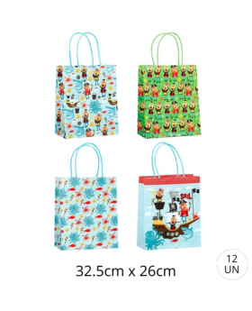 BOLSA REGALO MEDIANA PIRATA 32.5x26CM /240