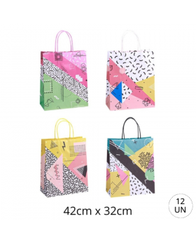 BOLSA REGALO GRANDE ABSTRACT 42x32CM /180