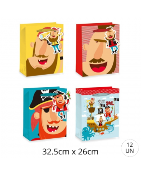 BOLSA REGALO MEDIANA PIRATA 32.5x26CM /180